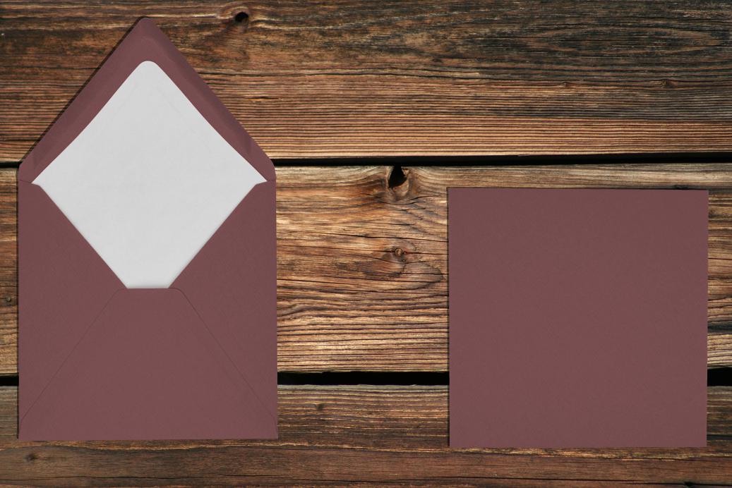 Briefhüllen mit Seidenfutter 164x164 mm Nassklebend Hortensia gerippt 100 g/qm